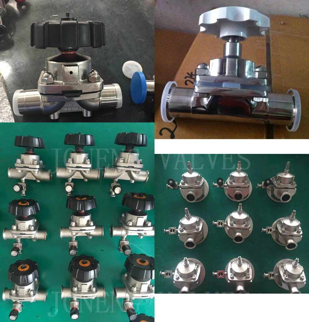 Stainless Steel Aseptic Pneumatic Tri-Clamp Diaphragm Valve with Signal Feedback for Food Process