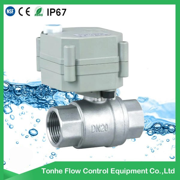 1/2′ NSF61 Electric Actuator Ball Valve with Feedback Signal (T15-S2-C)