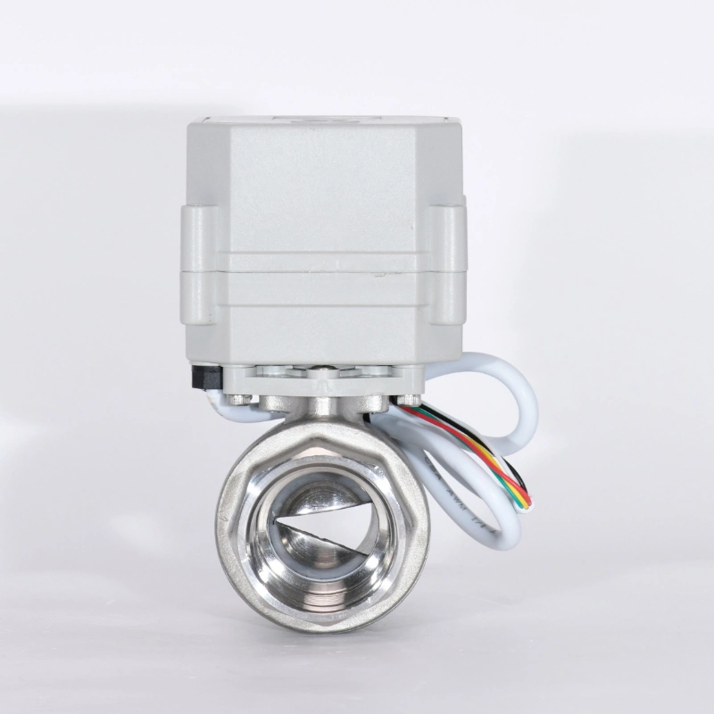 1/2′′-1′′ DN15-25 V-Type SS304 Proportional Modulating Ball Valve 4-20mA/0-5V/0-10V Input Signal