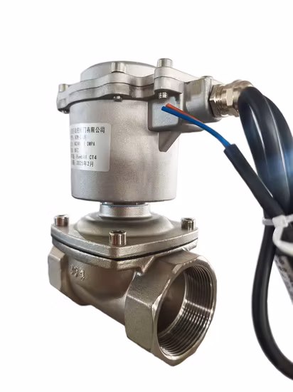 2W-400-40B 2W Válvula solenoide de gas de agua de acero inoxidable normalmente cerrada